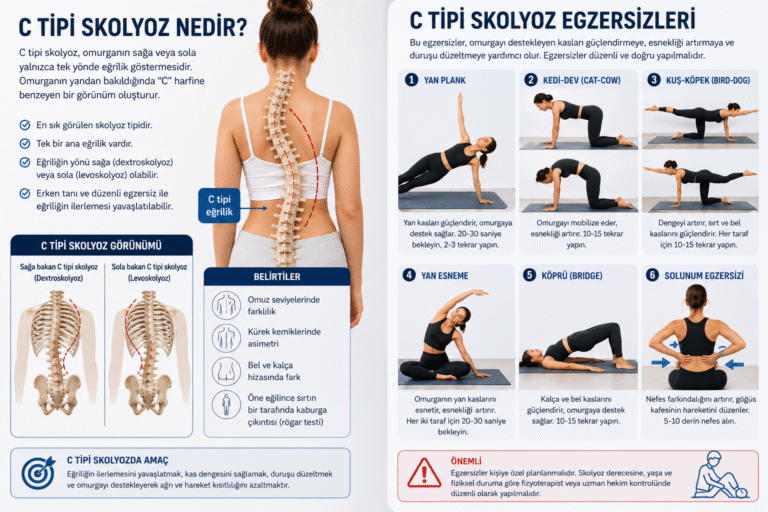 c tipi skolyoz nasıl olur